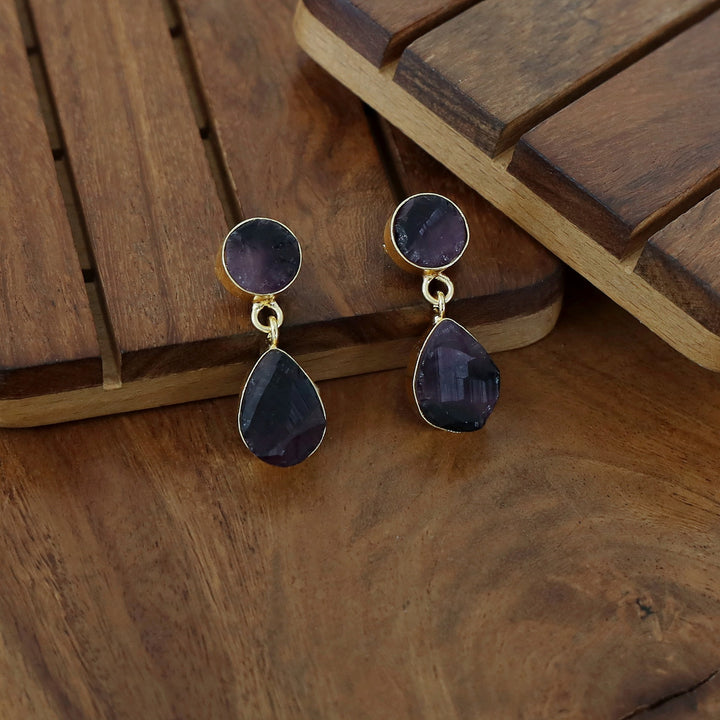 Circle And Drop Earring