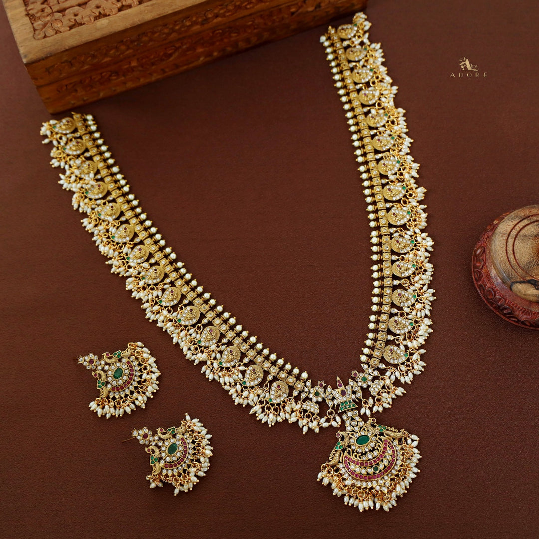 Premium Bridal Nithiksha Long Haram With Earring