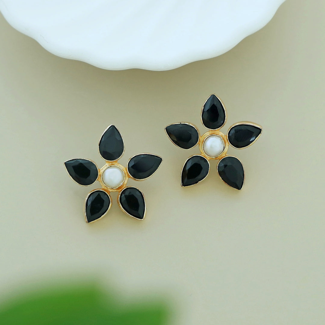 Glossy Temiya Flower Earring