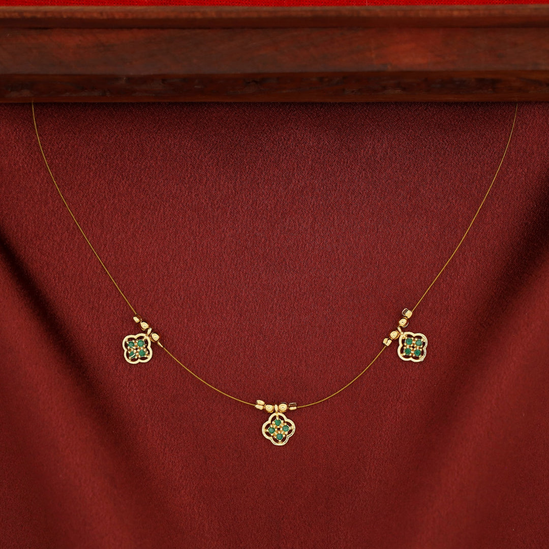 Viaansha Tri Flower String Neckpiece