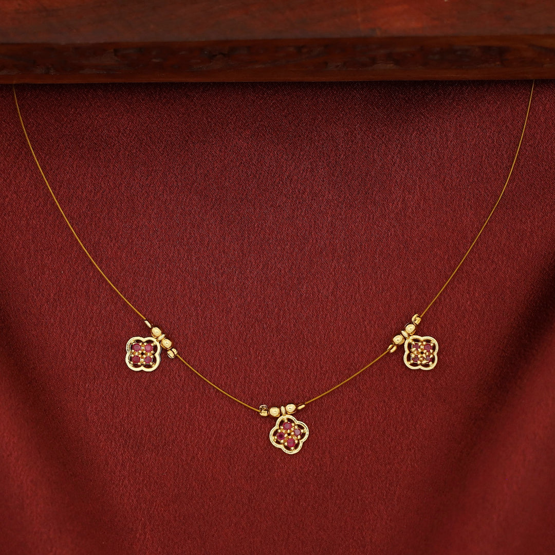 Viaansha Tri Flower String Neckpiece