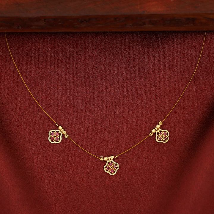 Viaansha Tri Flower String Neckpiece