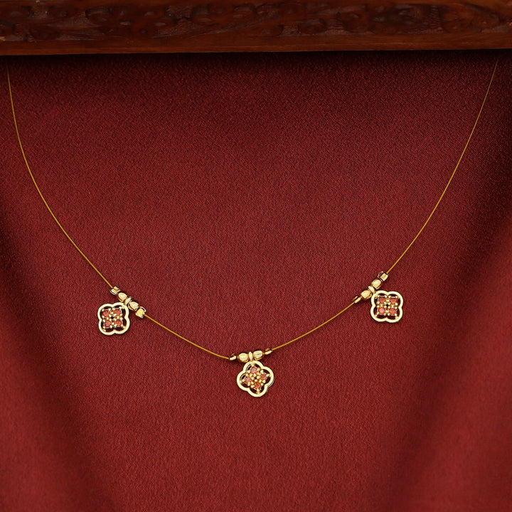 Viaansha Tri Flower String Neckpiece