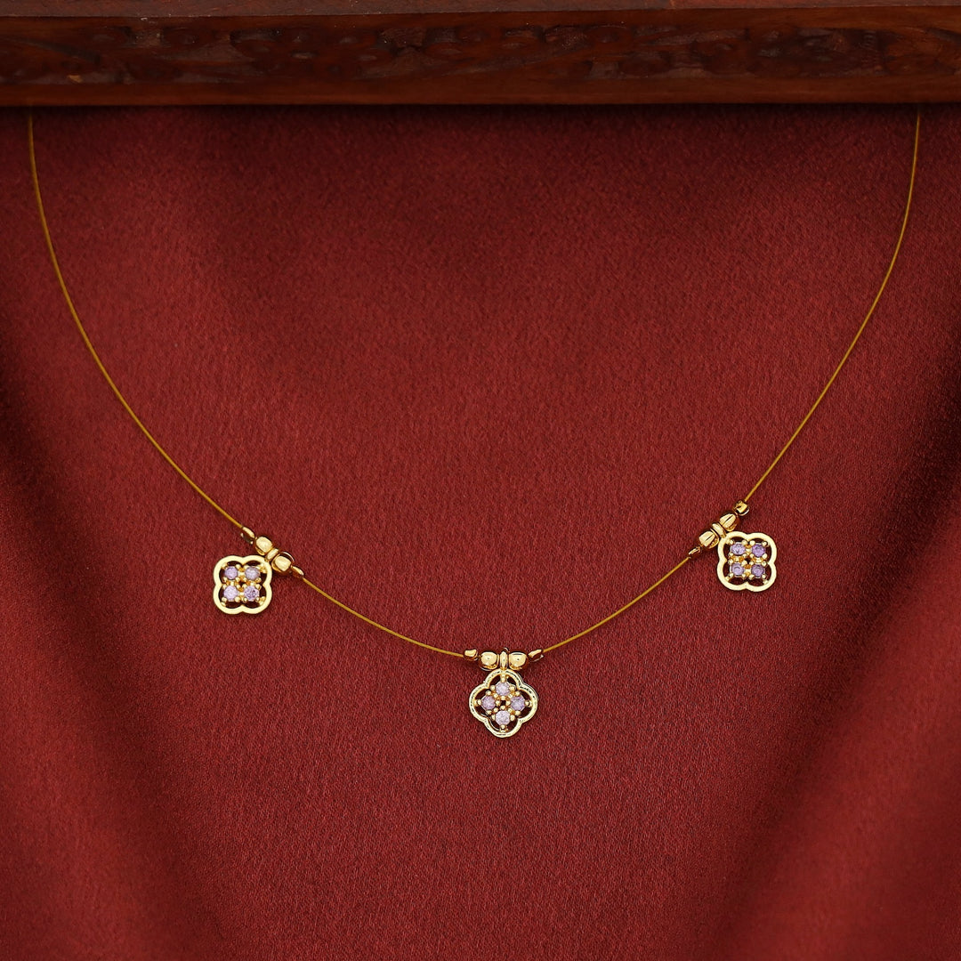 Viaansha Tri Flower String Neckpiece