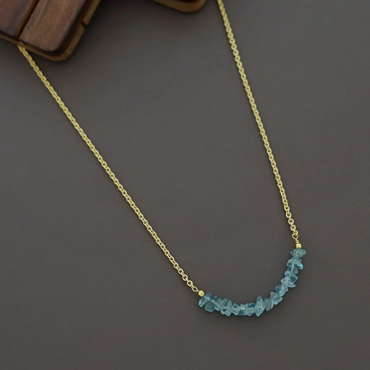 Aiza Golden Raw Stone Neckpiece