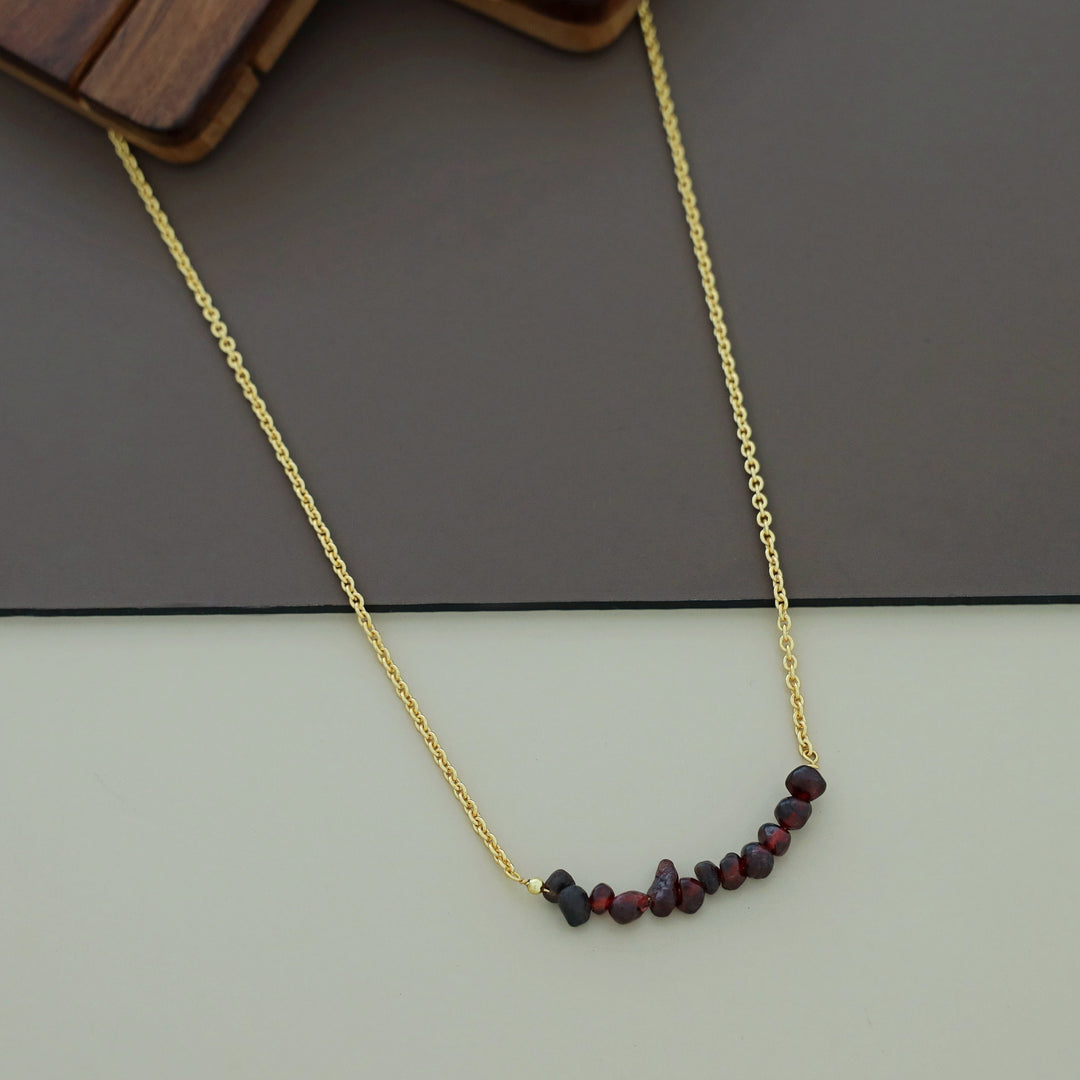 Aiza Golden Raw Stone Neckpiece