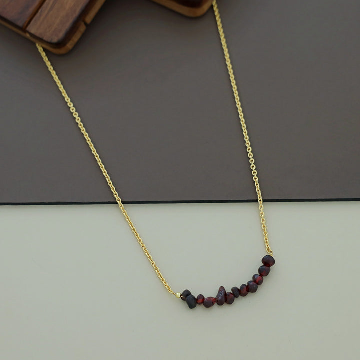 Aiza Golden Raw Stone Neckpiece