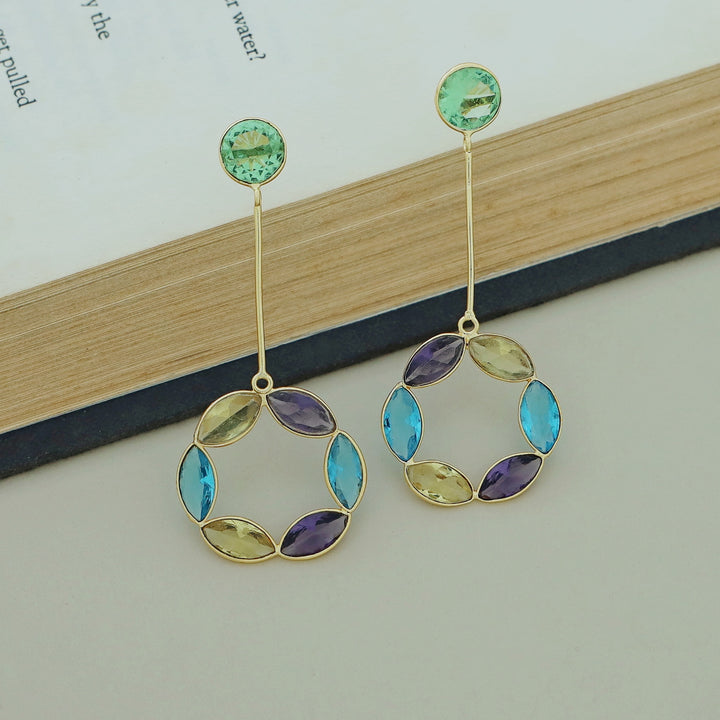 Celia Glossy Circle Stick Earring