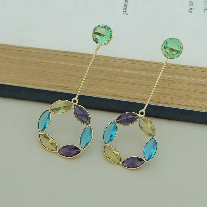 Celia Glossy Circle Stick Earring