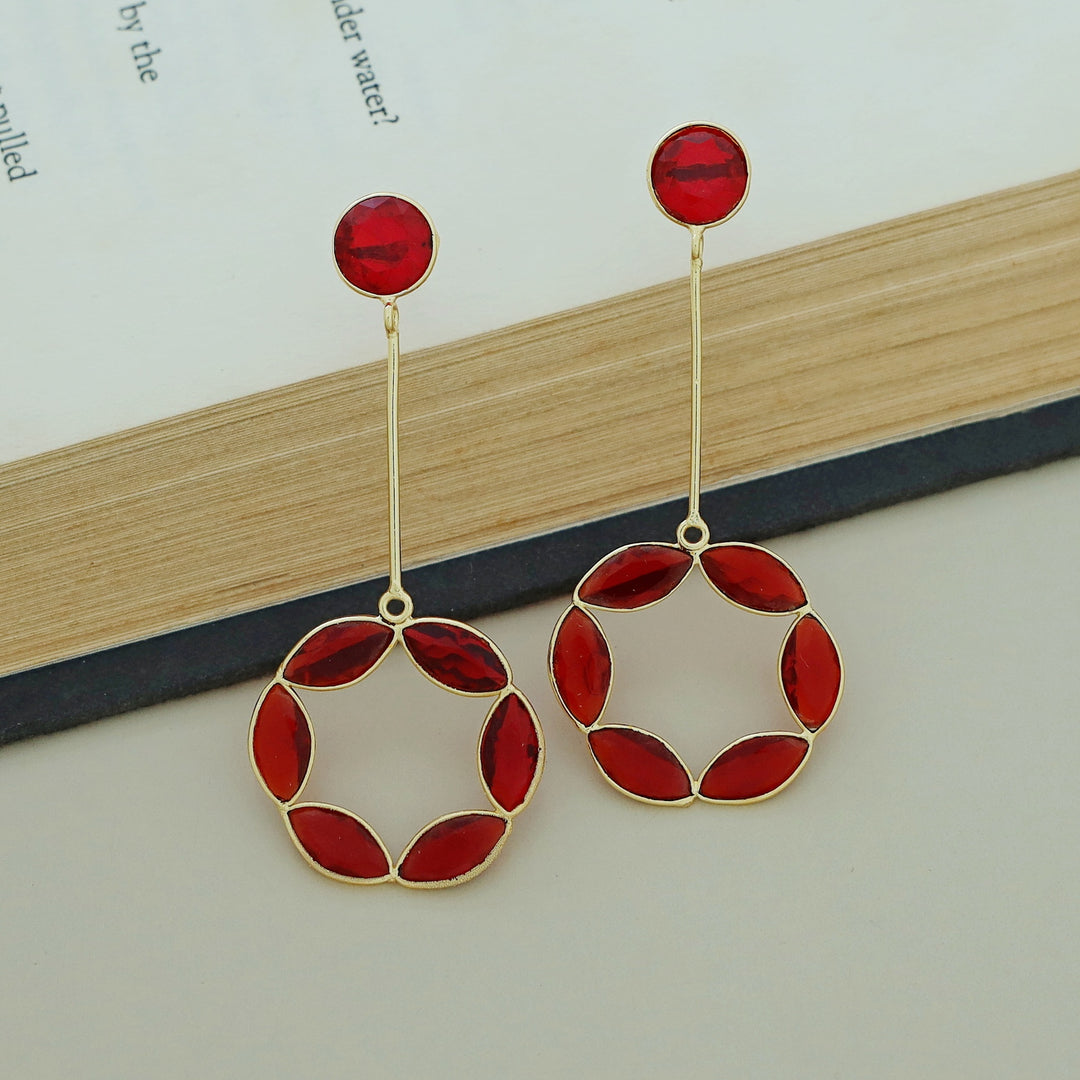 Celia Glossy Circle Stick Earring