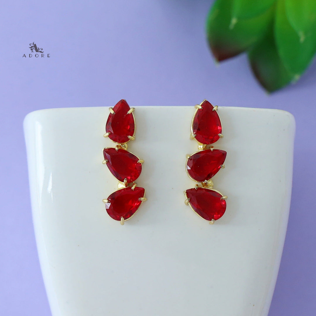 Hilaria 3 Stone Earring
