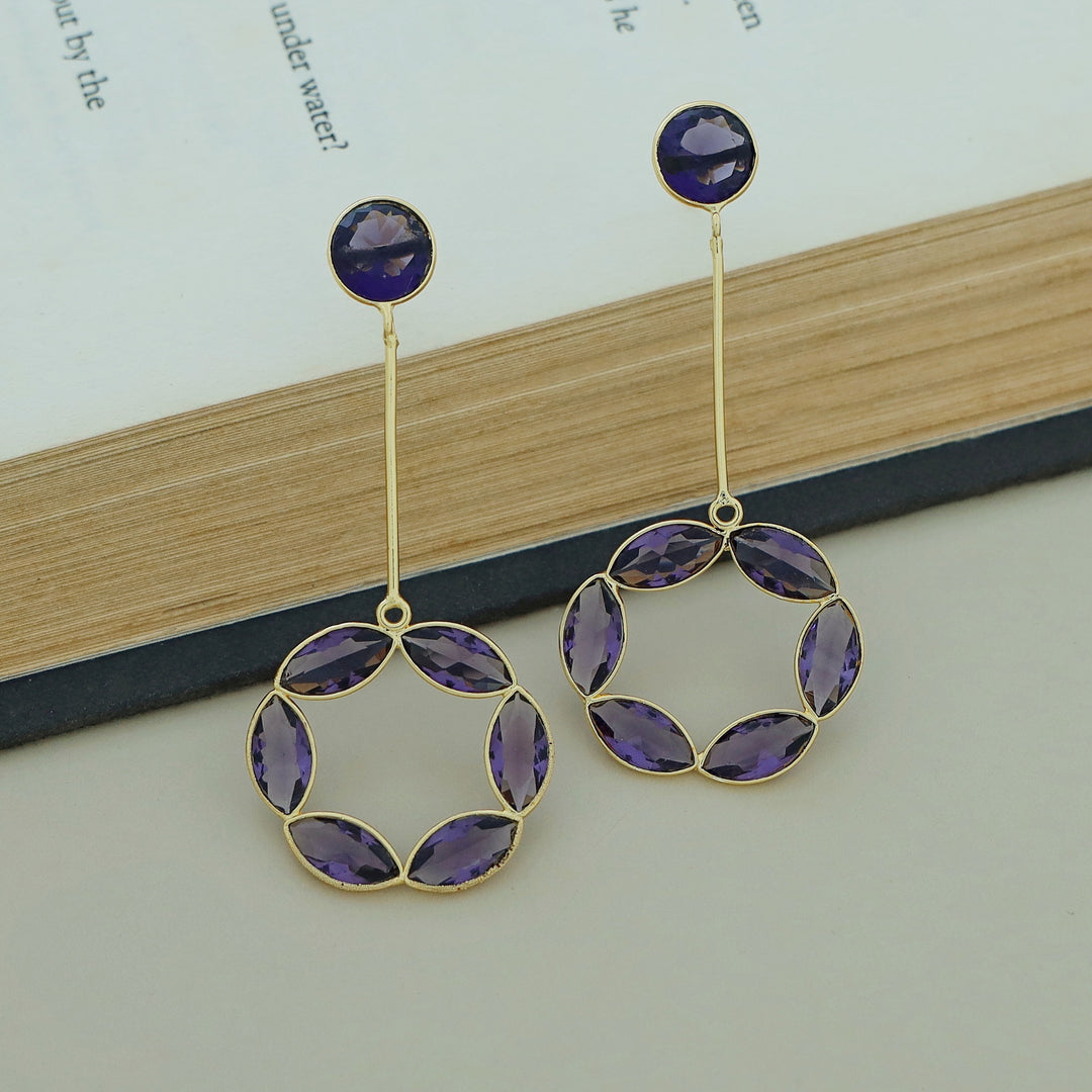 Celia Glossy Circle Stick Earring
