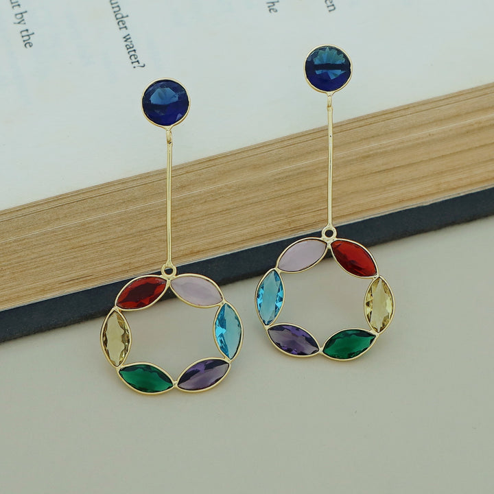 Celia Glossy Circle Stick Earring