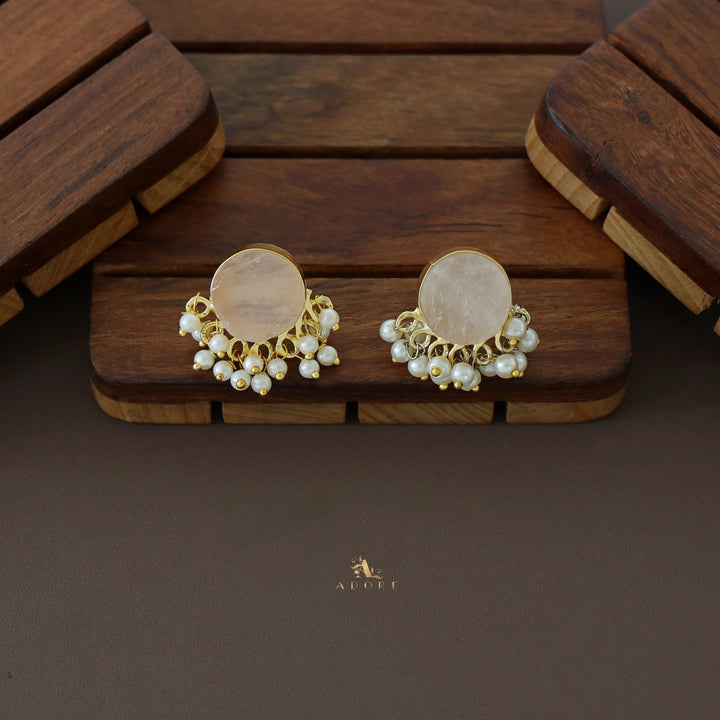 Athenea Half Pearl Neckpiece With Stud