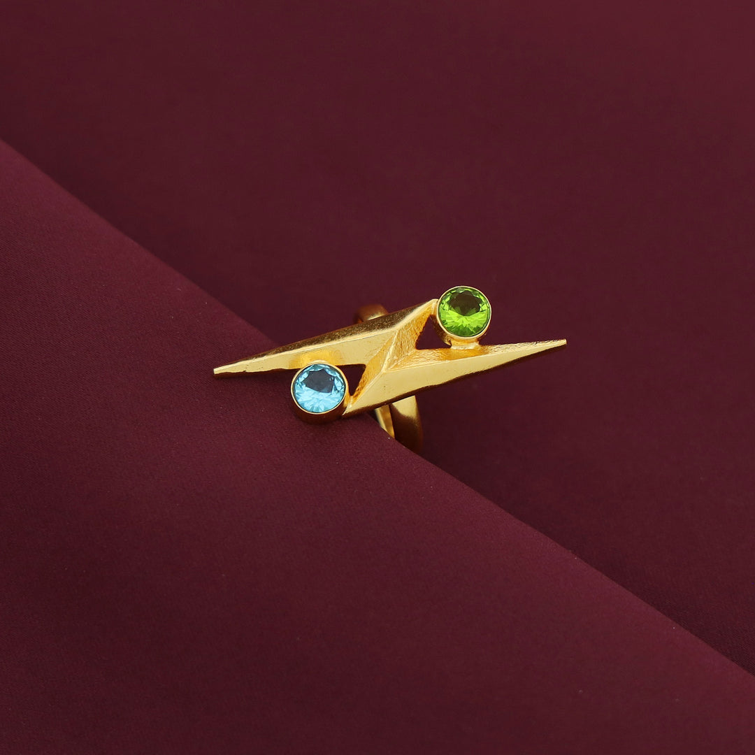 Isaline Lightning Dual Glossy Ring