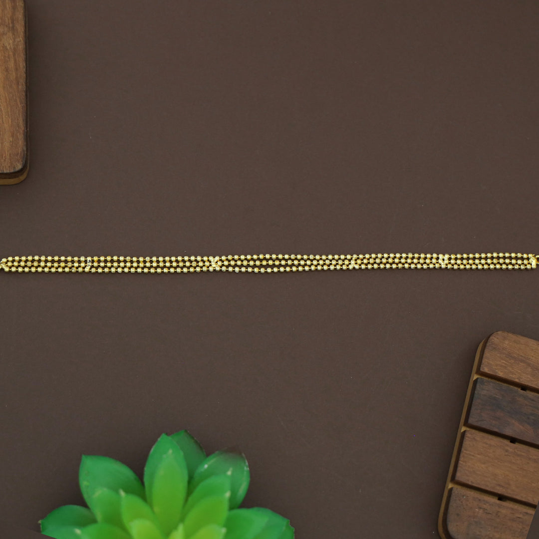 Umisha Mini Golden Ball 3 Layer Choker