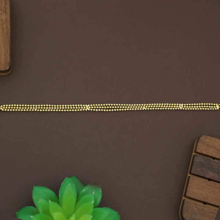 Umisha Mini Golden Ball 3 Layer Choker