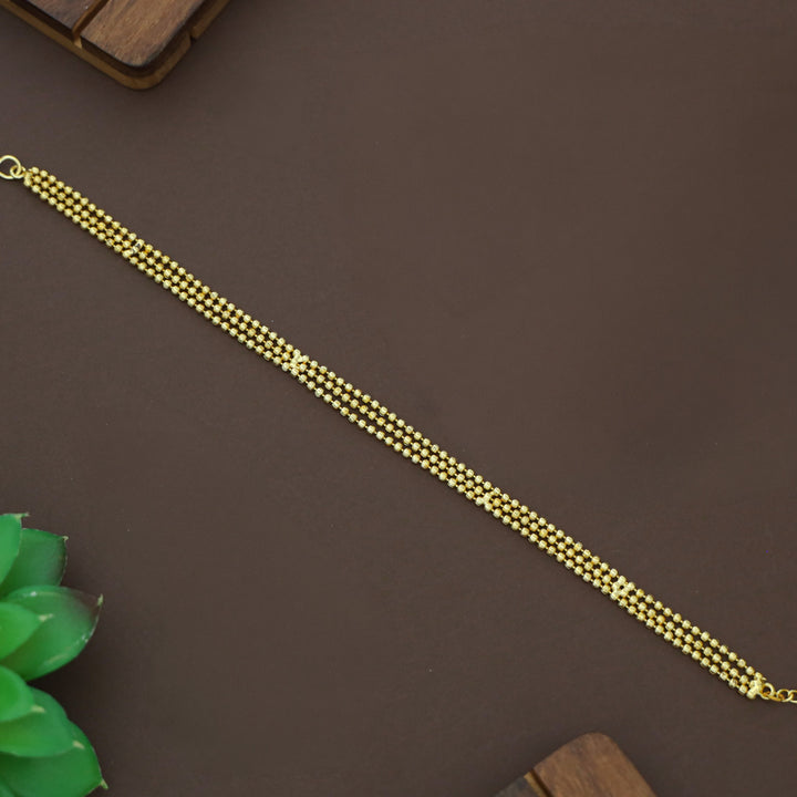 Umisha Mini Golden Ball 3 Layer Choker