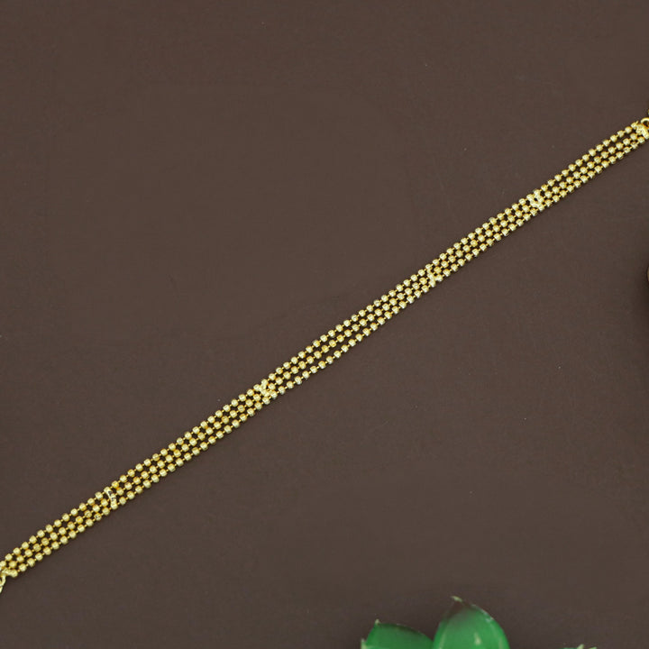 Umisha Mini Golden Ball 3 Layer Choker