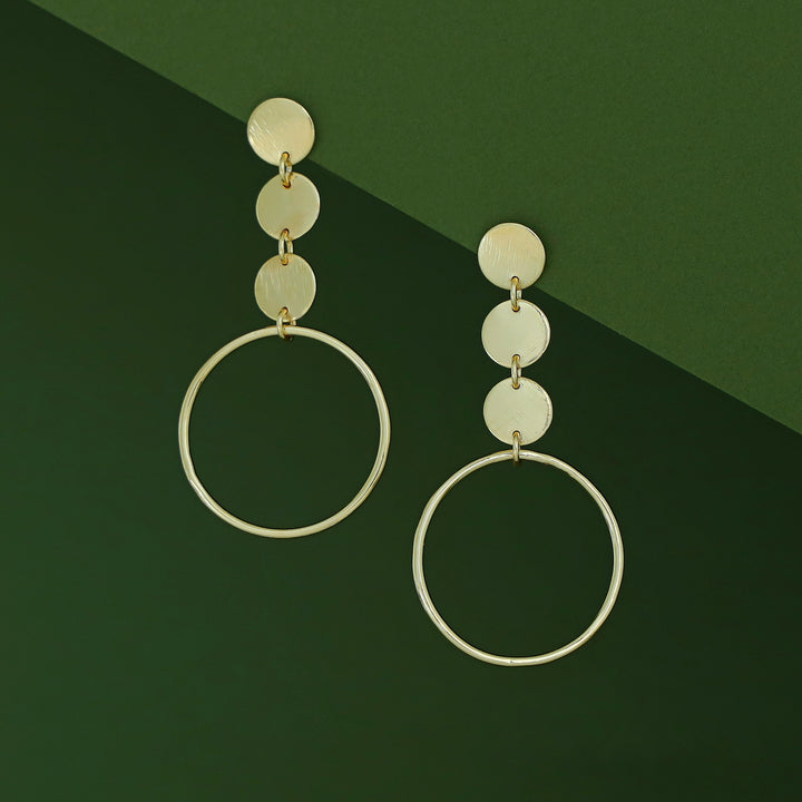 Blaise Tri Coin Circle Earring
