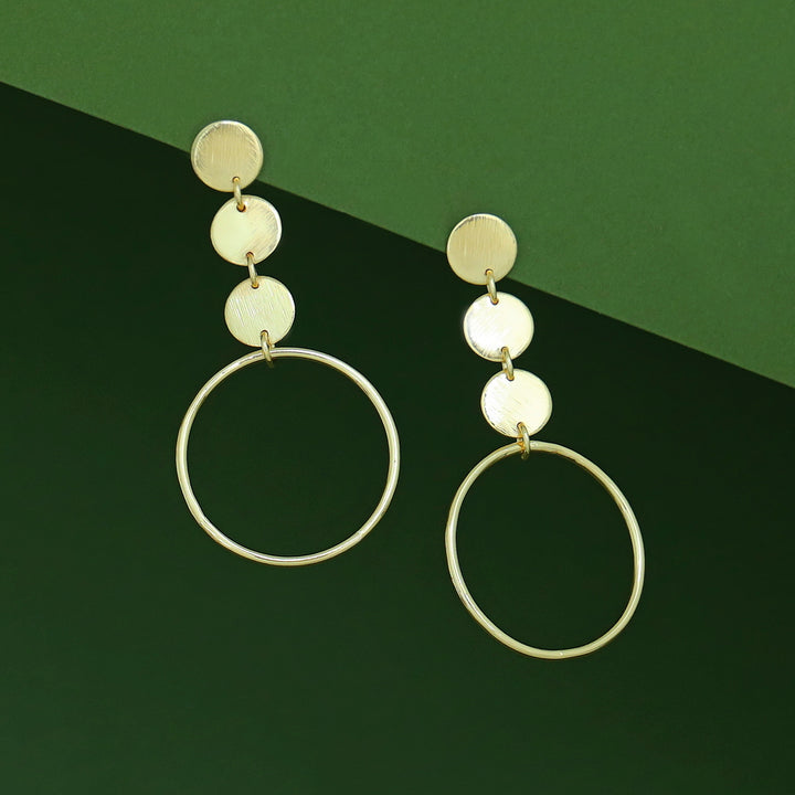 Blaise Tri Coin Circle Earring