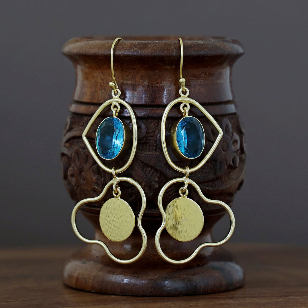 Golden Rivka Round + Glossy Oval Drop