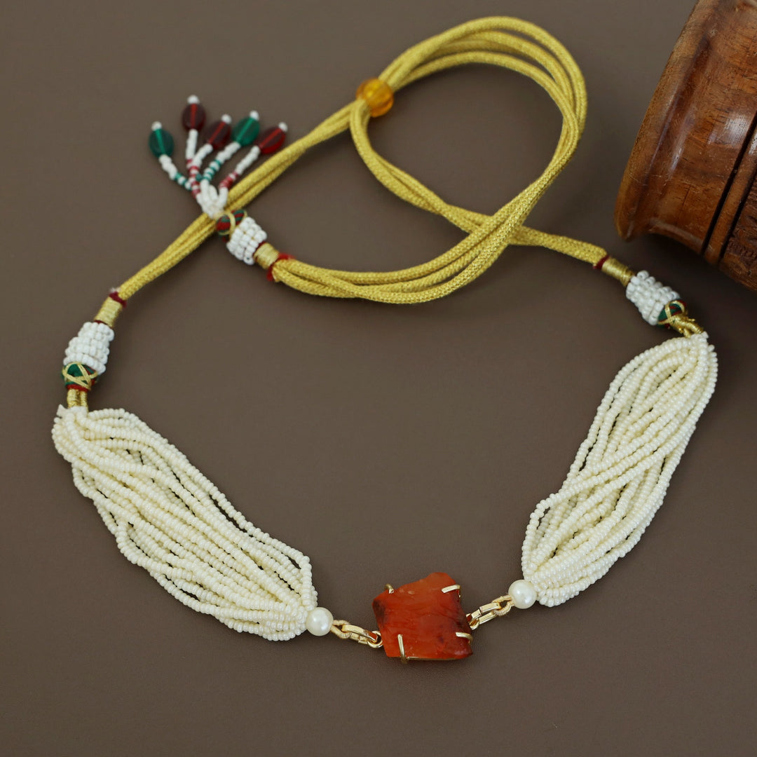 Ishani Raw Stone Pearl Choker / Neckpiece