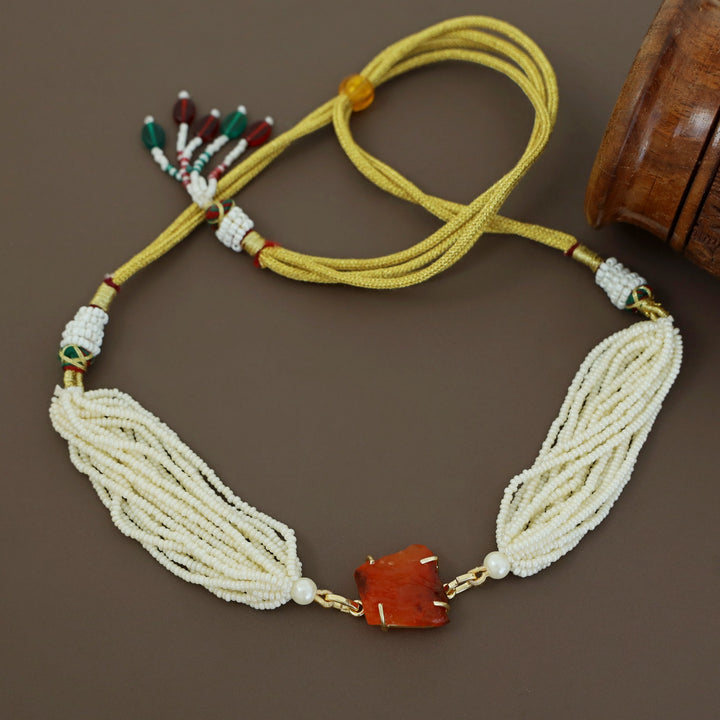 Ishani Raw Stone Pearl Choker / Neckpiece