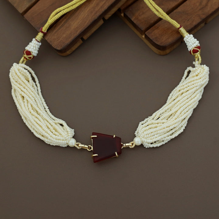 Ishani Raw Stone Pearl Choker / Neckpiece