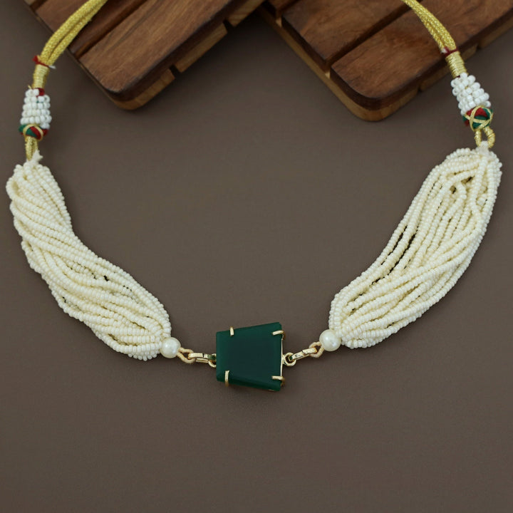 Ishani Raw Stone Pearl Choker / Neckpiece