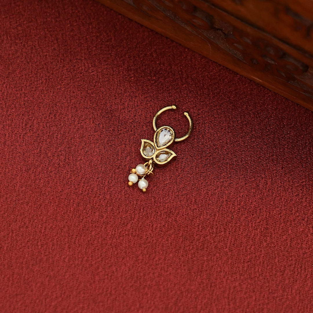 Swarya Golden Tri Pearl Septum