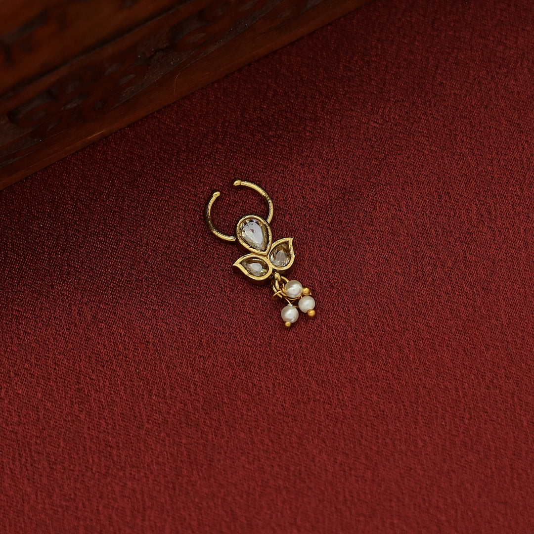 Swarya Golden Tri Pearl Septum