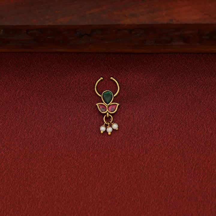 Swarya Golden Tri Pearl Septum