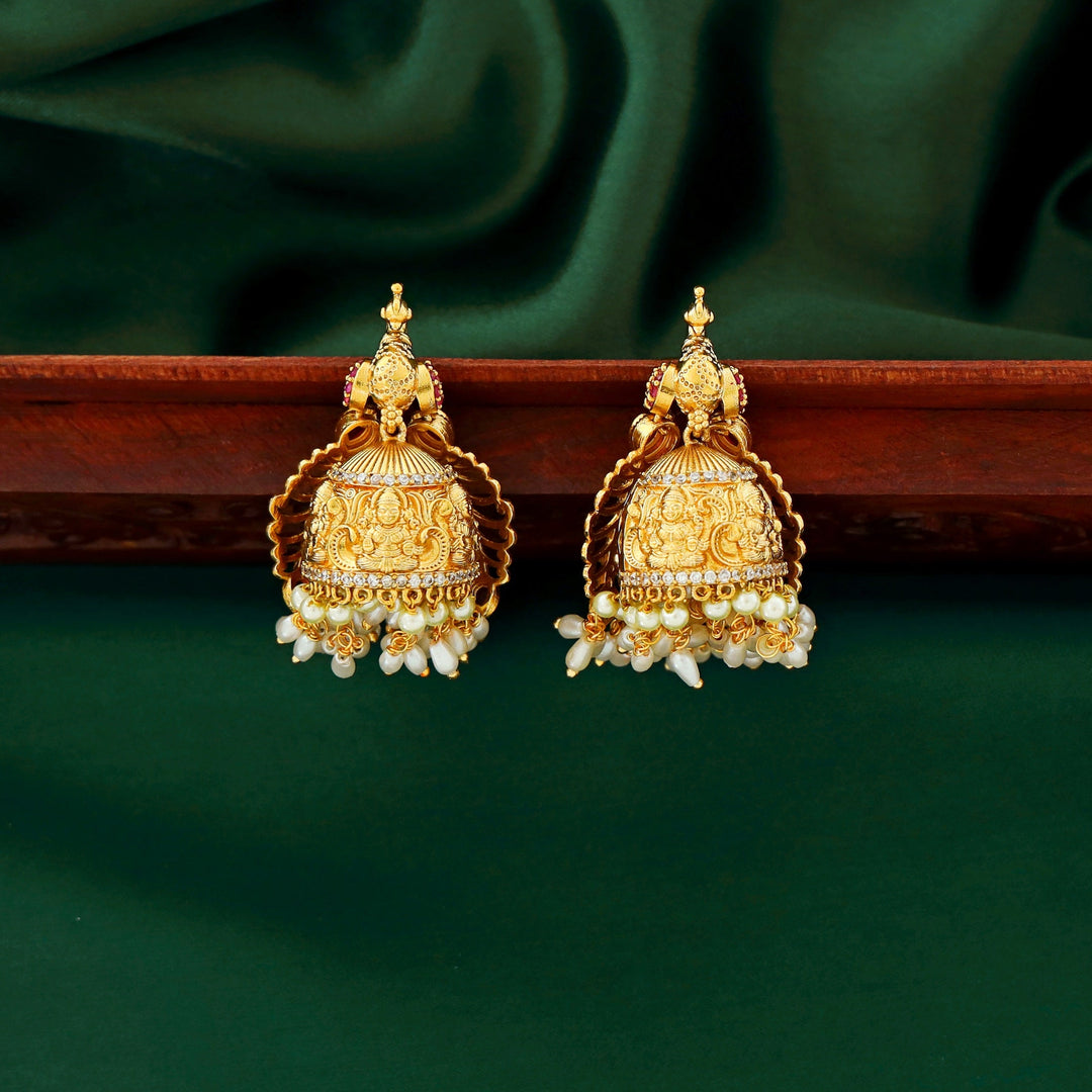 Peacock Pearl Jhumka