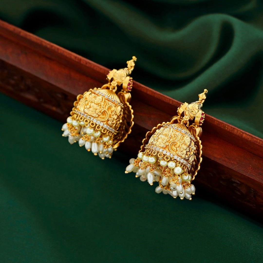 Peacock Pearl Jhumka