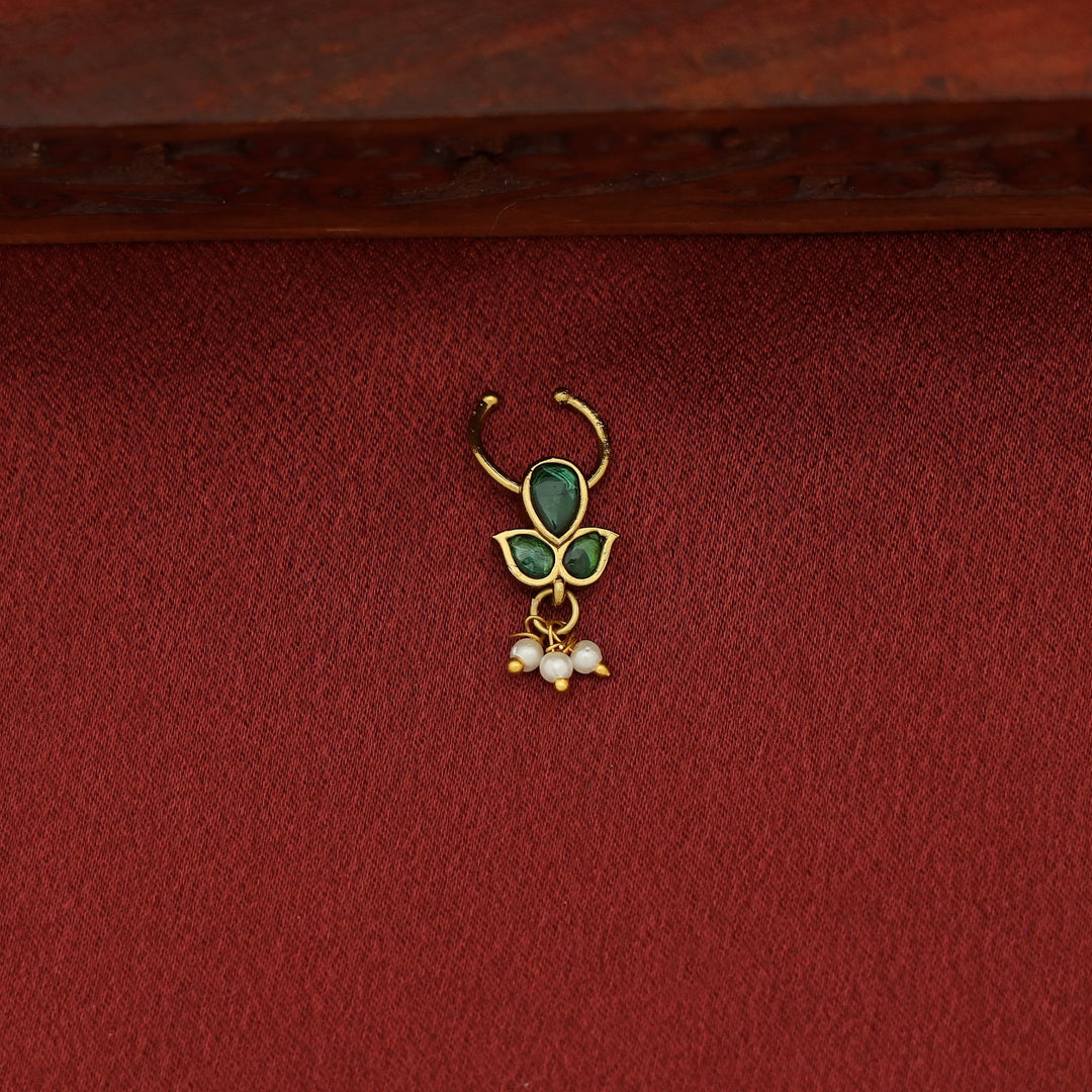 Swarya Golden Tri Pearl Septum