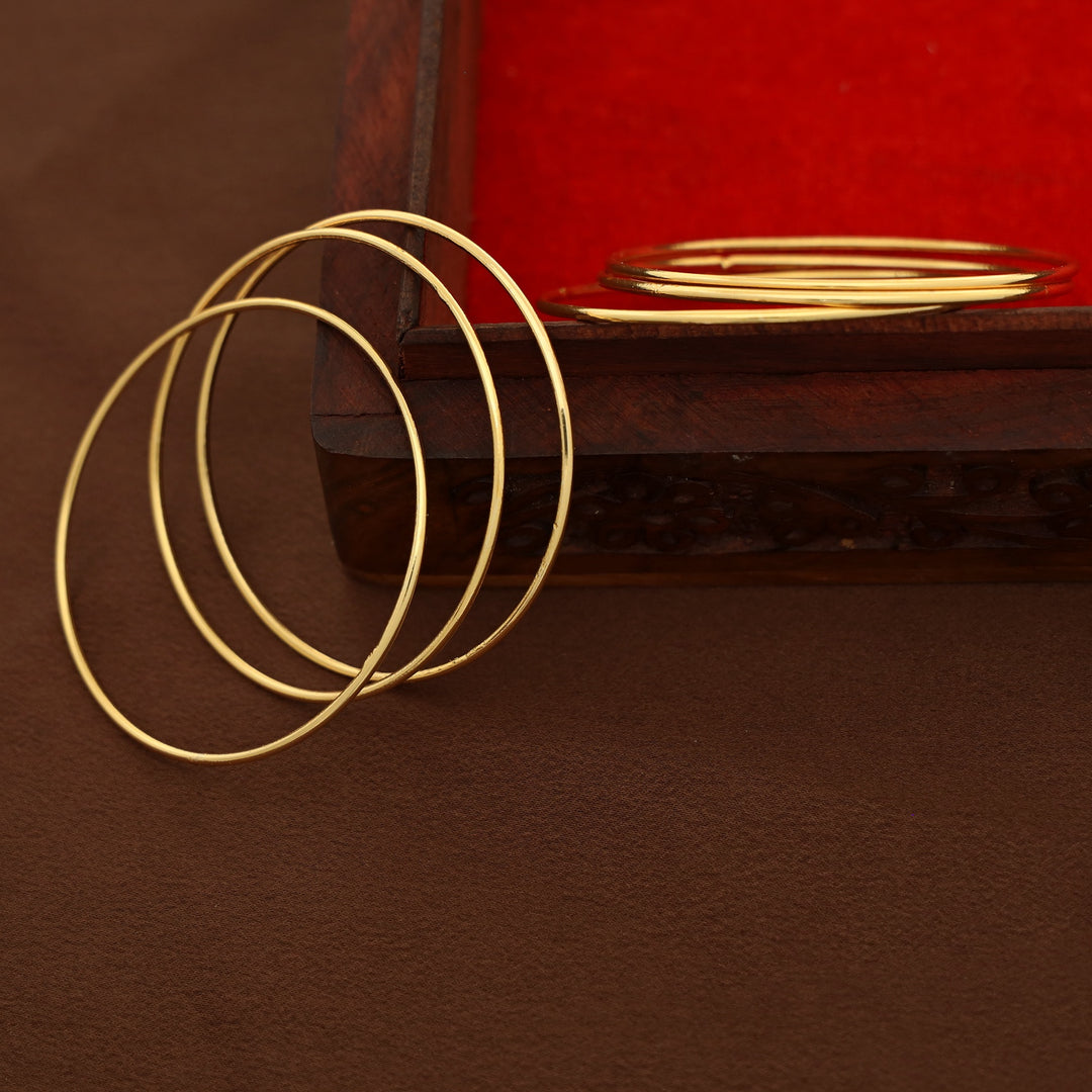 Premium Polish Yuvani Golden Bangle ( Set Of 6 )