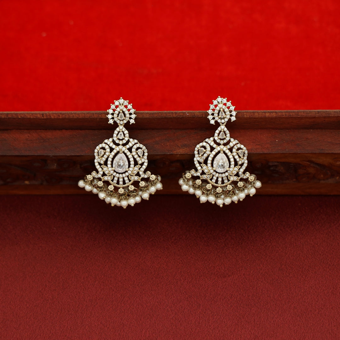 Premium Vanalika AD Stone Beaded Choker With Earring