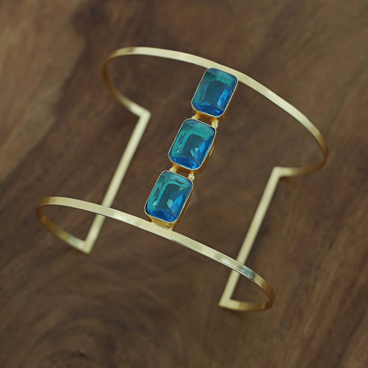 Tri Glossy Rectangle Hand Cuff