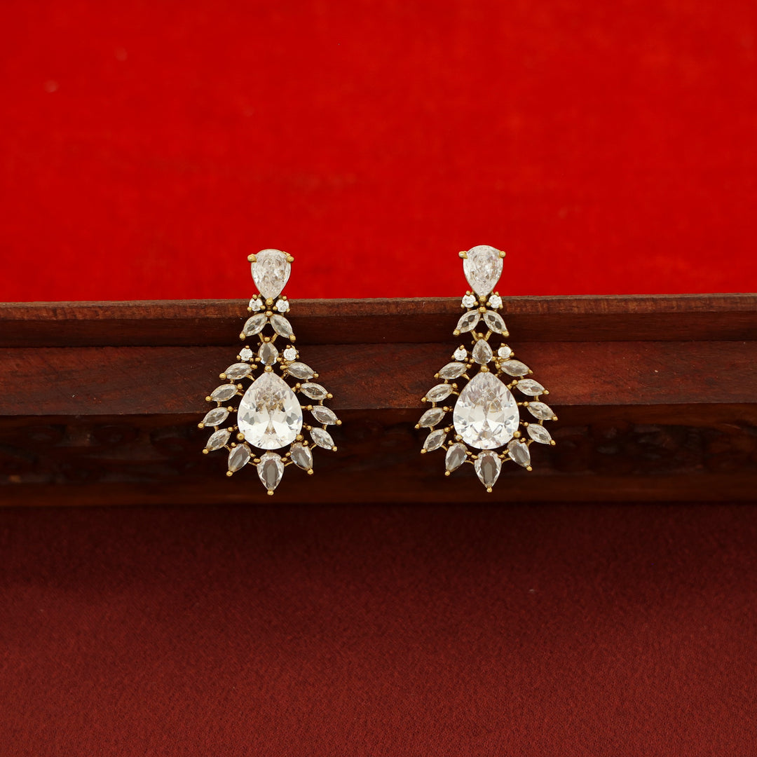 Zivansha AD Stone Short Neckpiece With Earring