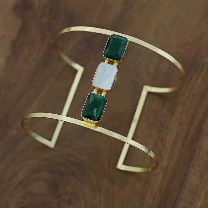 Tri Glossy Rectangle Hand Cuff
