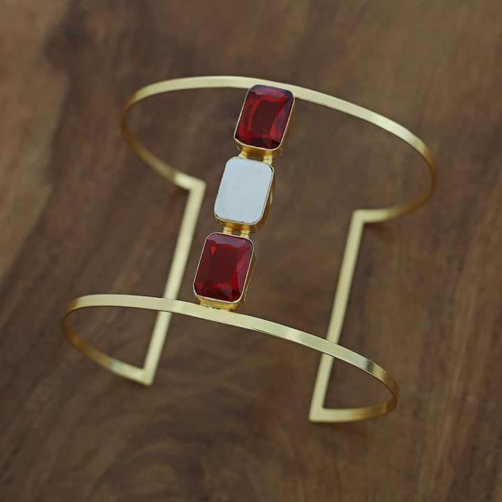 Tri Glossy Rectangle Hand Cuff
