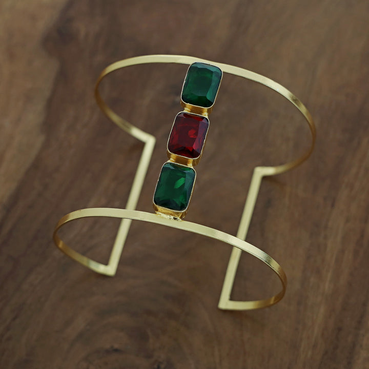 Tri Glossy Rectangle Hand Cuff