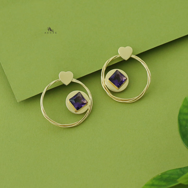 Hamsini Golden Love Glossy Earring