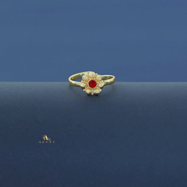 Akshya Golden Flower Ring