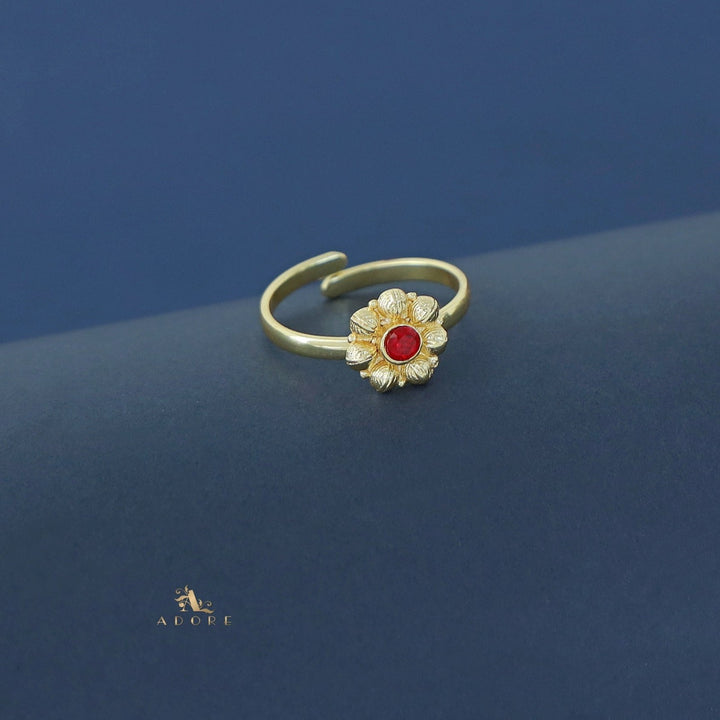 Akshya Golden Flower Ring