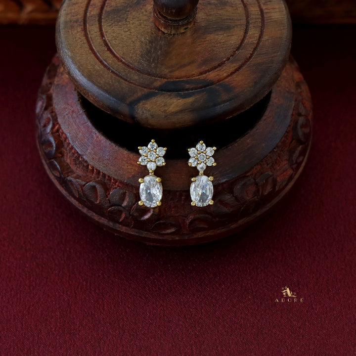 Nimisha Oval Glossy Flower Mangalsutra with Earring