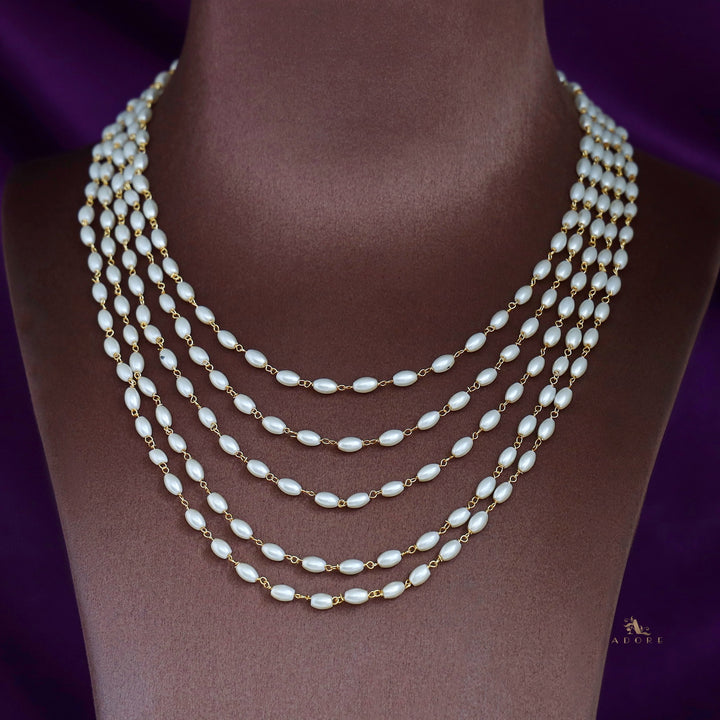 Carly Pearl 5 Layer Neckpiece