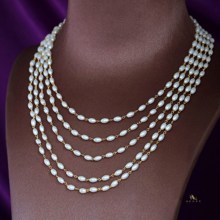 Carly Pearl 5 Layer Neckpiece