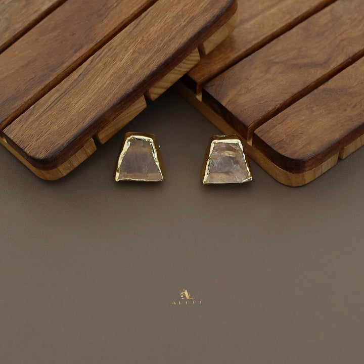 Adina 2 Layer Raw Stone + MOP Choker With Earring